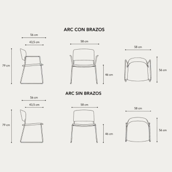 Silla Confidente ARC de Madera | Laoficinaonline