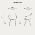 Silla fija Dream apilable para oficina y colectividades | Laoficinaonline