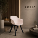 Silla Loria toda en polipropileno, moderna y apta para exterior cubierto. Fabricación nacional por Somomar.