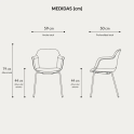 Silla fija Loria con patas metálicas | Laoficinaonline