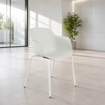 Silla fija Loria con patas metálicas | Laoficinaonline