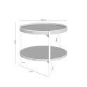 Mesa de centro Dyda redonda con tapa de roble | Laoficinaonline