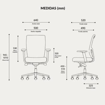 Silla ergonómica Chicago de malla para oficina | Laoficinaonline