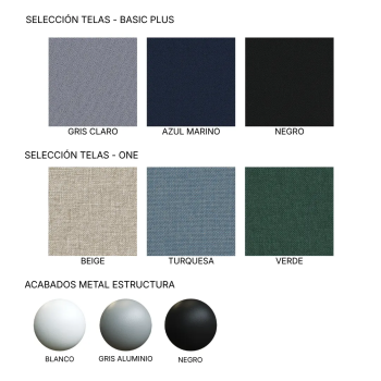 Silla fija Fram con respaldo de malla y asiento tapizado | Laoficinaonline