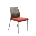 Silla fija Fram con respaldo de malla y asiento tapizado | Laoficinaonline