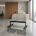 BANCADA DE ESPERA BLOGAN. ESTRUCTURA METÁLICA CON ASIENTO Y RESPALDO EN POLIPROPILENO INYECTADO.