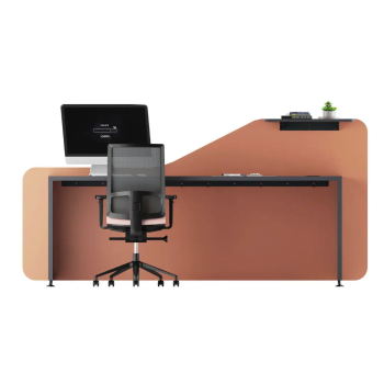 Mostrador de recepción Start con frontal lacado de diseño | Laoficinaonline