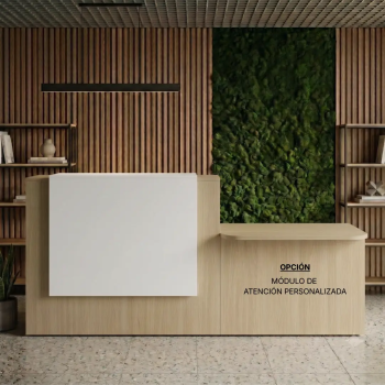 Mostrador de recepción Integral moderno para oficina | Laoficinaonline