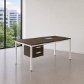 Mesa de trabajo escritorio con cajonera incorporada de 2 cajones. Modelo Line de Kesta