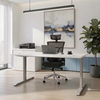 Mesa de oficina Euro 4000 con estructura metálica | Laoficinaonline