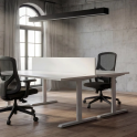 Mesa de oficina Euro 4000 con estructura metálica | Laoficinaonline