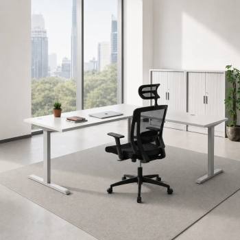 Mesa de oficina esquinera Euro 4000 con ala | Laoficinaonline