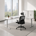 Mesa de oficina esquinera Euro 4000 con ala | Laoficinaonline
