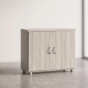 Armario bajo de oficina con puertas y cerradura