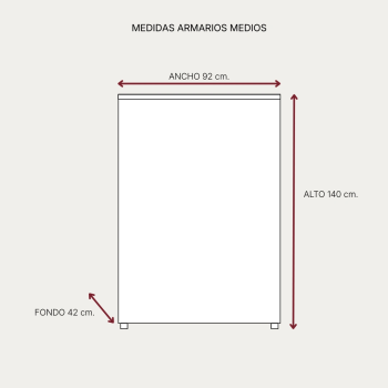 Armario medio estantería de oficina EURO | Laoficinaonline