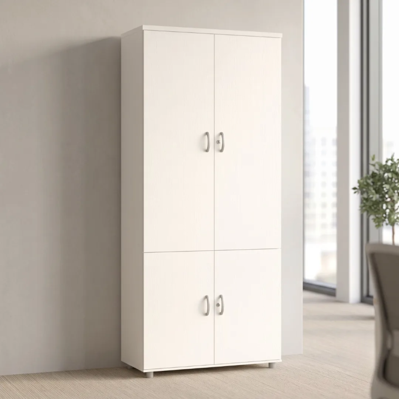Armario alto combinado con puertas altas y bajas, con estantes interiores de Euromof
