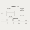 Mesa de reunión rectangular EURO con base panel en H | Laoficinaonline