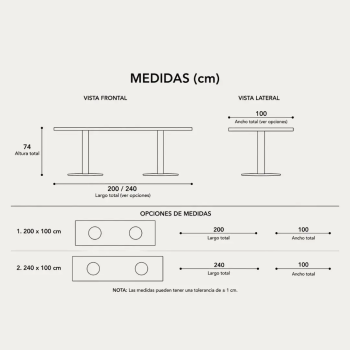 Mesa de reunión rectangular EURO con base cilíndrica | Laoficinaonline