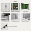 Armario metálico monoblock de persiana altura 198 cm. | Laoficinaonline