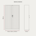 Armario metálico monoblock de persiana altura 198 cm. | Laoficinaonline