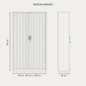 Armario metálico monoblock de persiana 181 cm | Laoficinaonline