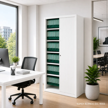 Armario metálico de persiana 220 cm monoblock | Laoficinaonline