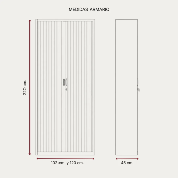 Armario metálico de persiana 220 cm monoblock | Laoficinaonline