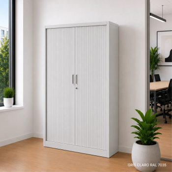 Armario metalico de puertas de persiana vertical con cerradura de Gapsa