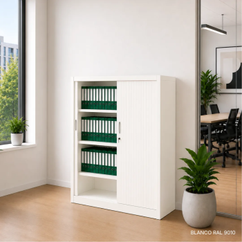 Armario metálico monoblock de persiana 160 cm | Laoficinaonline