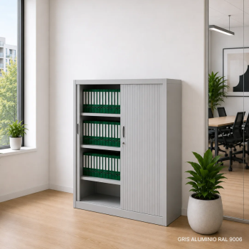 Armario metálico monoblock de persiana 160 cm | Laoficinaonline