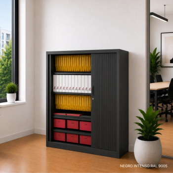 Armario metálico monoblock de persiana 160 cm | Laoficinaonline