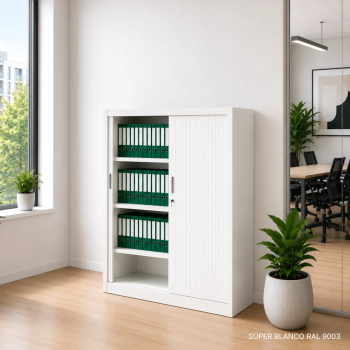 Armario metálico monoblock de persiana 160 cm | Laoficinaonline