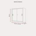 Armario metálico puertas correderas 106 cm | Laoficinaonline