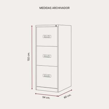 Archivador metálico 3 cajones para radiografías | Laoficinaonline
