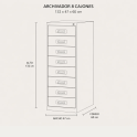 Archivador para fichas de 8 cajones dobles | Laoficinaonline