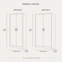 Armario metálico con puertas abatibles | 198x100 y 198x120 cm | Laoficinaonline