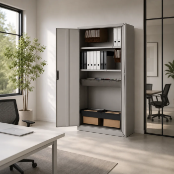 Armario metálico puertas abatibles 180x100x45 cm | Laoficinaonline
