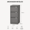 Archivador metálico de 3 cajones para oficina y hogar | Laoficinaonline