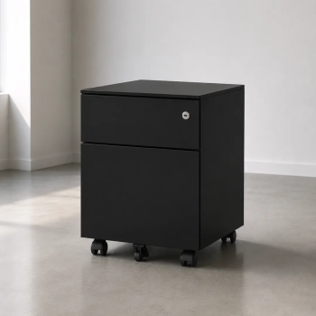 Cajonera metálica con ruedas de 1 cajón y archivo | Laoficinaonline