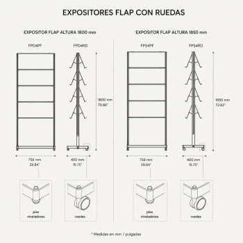 Expositor vertical Flap para revistas y catálogos | Laoficinaonline