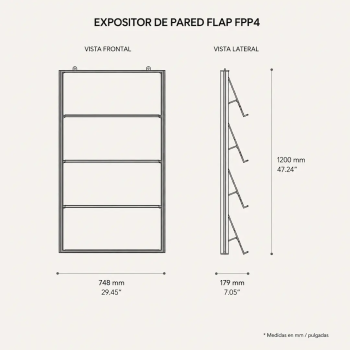Expositor de pared Flap para revistas y catálogos | Laoficinaonline