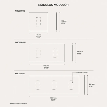 Panel informativo magnético Modular de pared | Laoficinaonline