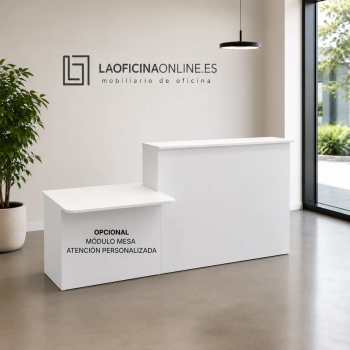 Mostrador de recepción Basic recto para oficina | Laoficinaonline