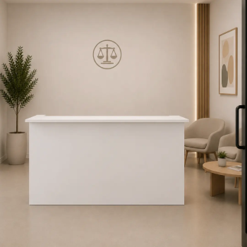 Mostrador recepcion blanco Basic para esquina de JGorbe en blanco