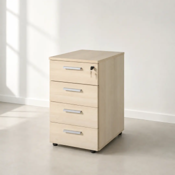 Cajonera fija de 4 cajones para mesa de oficina | Laoficinaonline