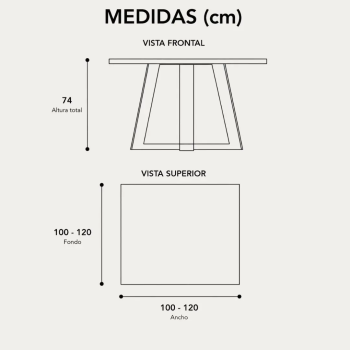 Mesa de reuniones cuadrada Piramid | Laoficinaonline