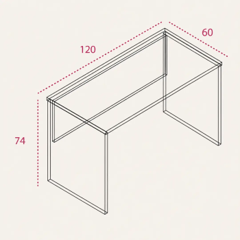 Mesa auxiliar COLOR 120x60 | Mesa de estudio | Laoficinaonline