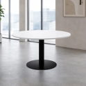 Mesa redonda de reunión Ø110 cm. pie metal | Laoficinaonline