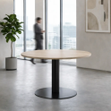 Mesa redonda de reunión Ø110 cm. pie metal | Laoficinaonline