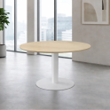 Mesa redonda de reunión Ø110 cm. pie metal | Laoficinaonline